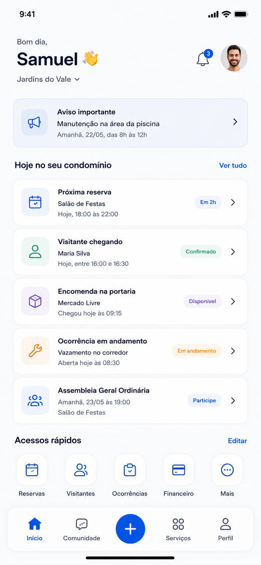Tela inicial do app Elo